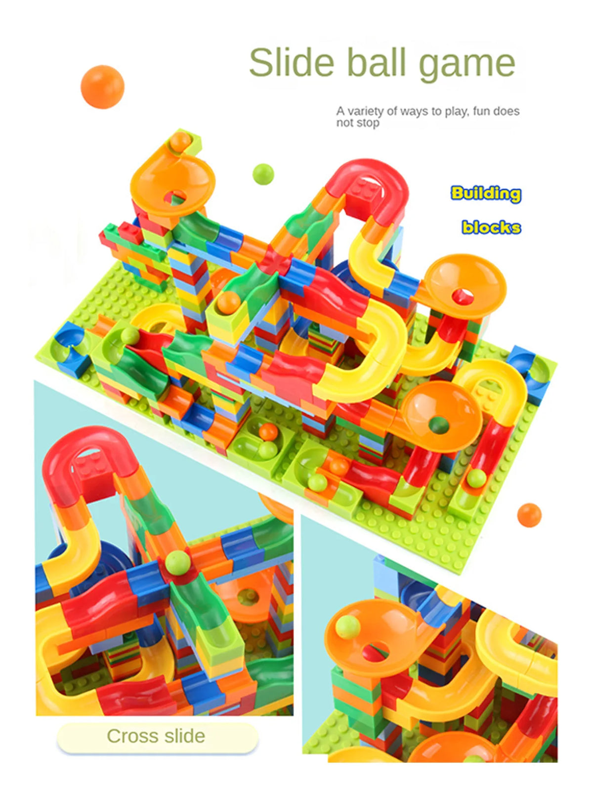 Miniature Building Blocks Track & Slide Set