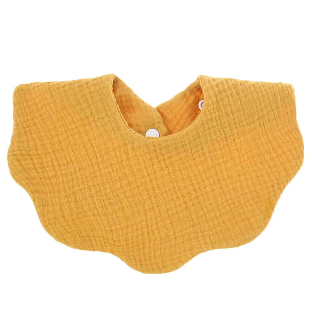 Cotton Baby Bibs with Burp Cloth – Soft Solid Color Bandana Scarf
