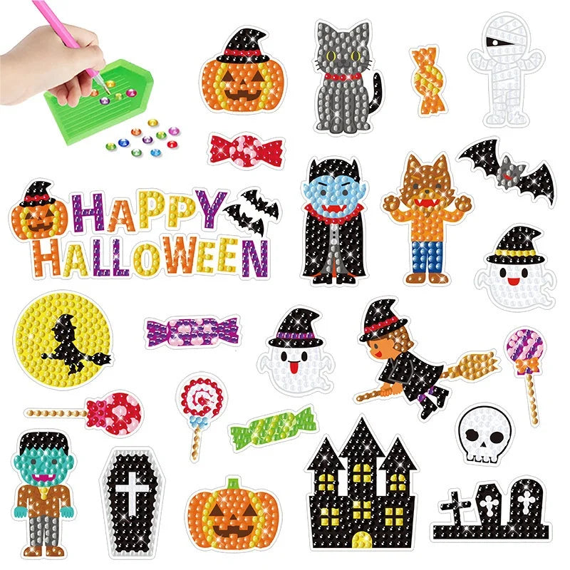 Halloween Diamond Painting Kit - Spooky Designs for Kids & Adults