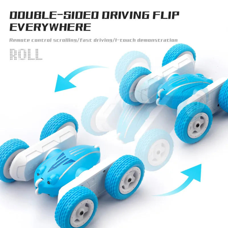 Remote Control Stunt Car with 360° Flips and LED Lights