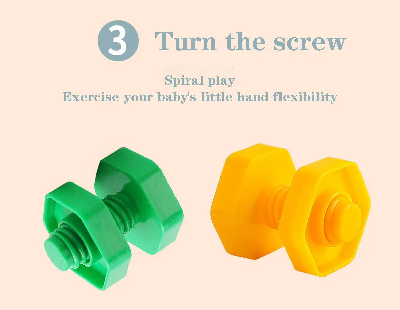 Screw-Together Building Blocks Set for Kids