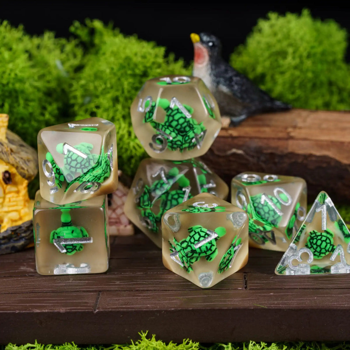 Cute Animal Resin Polyhedral Dice Set