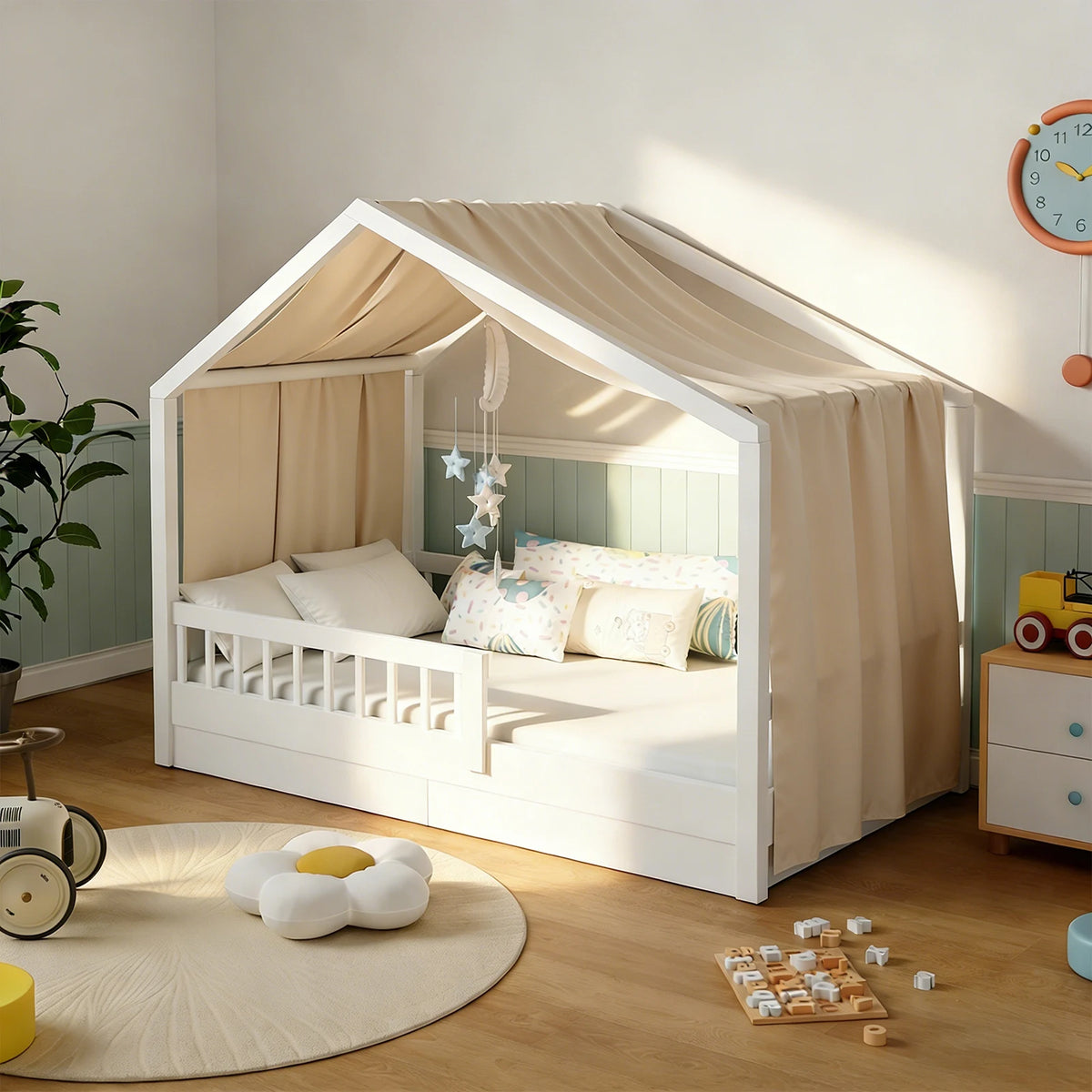 Soft Muslin Bunk Bed Canopy for Kids' Bedroom Decor