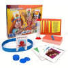 A box of the Guess Who I Am family card board game featuring illustrations of people and a blue game board.