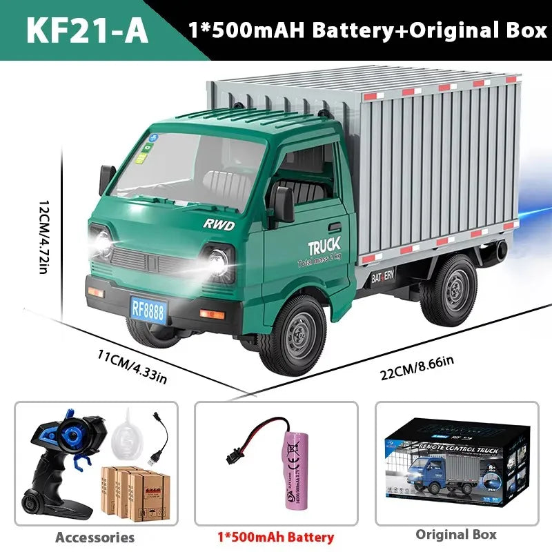 Remote Control Stunt Truck with LED Lights and Spray Effect