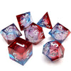 Handmade Resin Polyhedral Dice Set with Sharp Edges