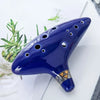 12-Hole Ceramic Ocarina in Alto C with Blue Glaze