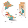 A 3D model paper puzzle set of a dinosaur and ocean creature, packaged in a box.