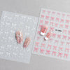 3D Bow Nail Stickers with Ribbon, Heart & Stripe Designs