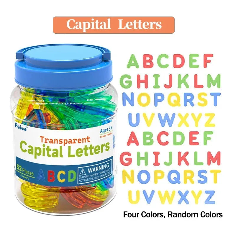 Translucent Colorful Letters & Numbers Set for Sensory Learning