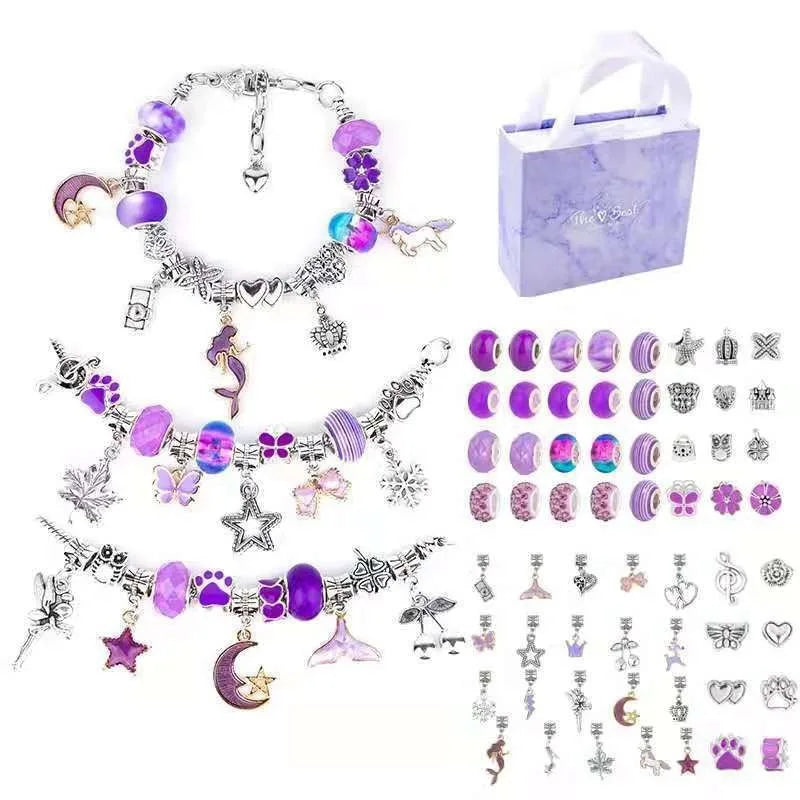 DIY Beaded Bracelet Craft Kit with Storage Box for Kids