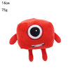 Jouet en peluche de collection rouge vif ressemblant à un extraterrestre avec un grand œil noir et une petite bouche.