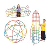 A set of colorful interlocking building straws and connectors used for creative STEM play.