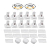 A set of magnetic child safety locks and keys for cabinets and drawers, including 12 locks and 3 keys.