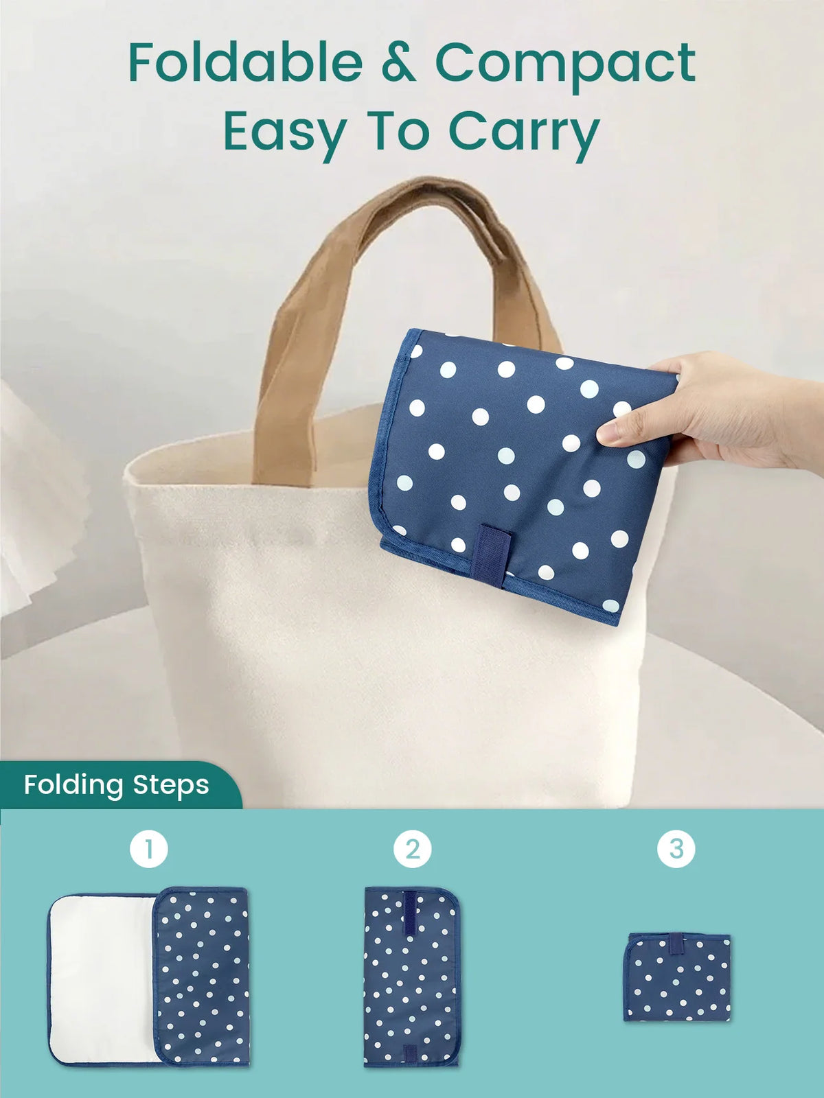 Portable Waterproof Diaper Changing Pad with Foldable Design