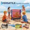 4-in-1 Giant Outdoor Game Set with Basketball Hoop & Ring Toss