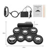 Foldable Silicone Electronic Drum Pad with Drumsticks and Sustain Pedals
