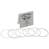 A set of classical guitar strings including white nylon and silver-plated copper wound strings.