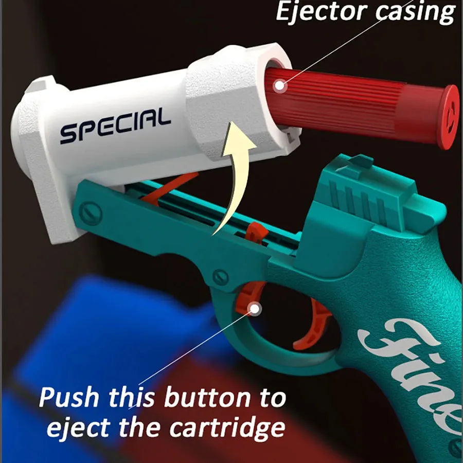 Shell-Ejecting Foam Blaster Pistol for Kids