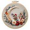 Butterfly & Moon Embroidery Kit with Floral Border