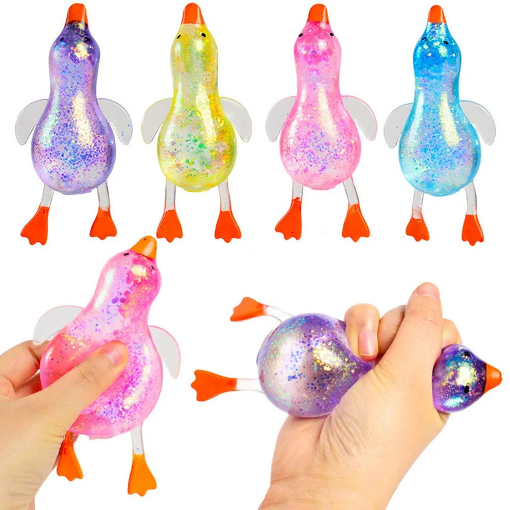 Iridescent Duck Squishy Stress Reliever Toy