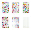 A collection of colorful self-adhesive acrylic gem stickers for face, nails, and crafts.