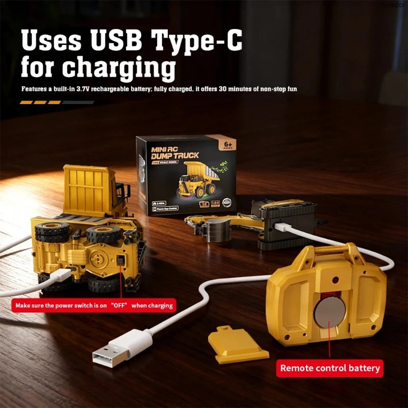 Miniature RC Forklift with Trailer and Bluetooth App Control