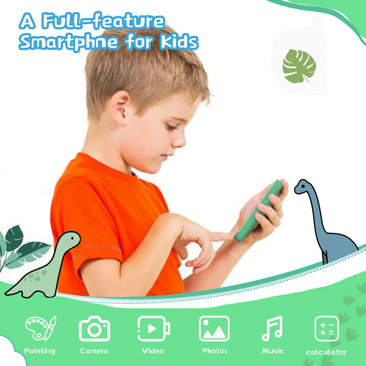 Kids' Learning Phone with 200+ Educational Games and Dual Cameras