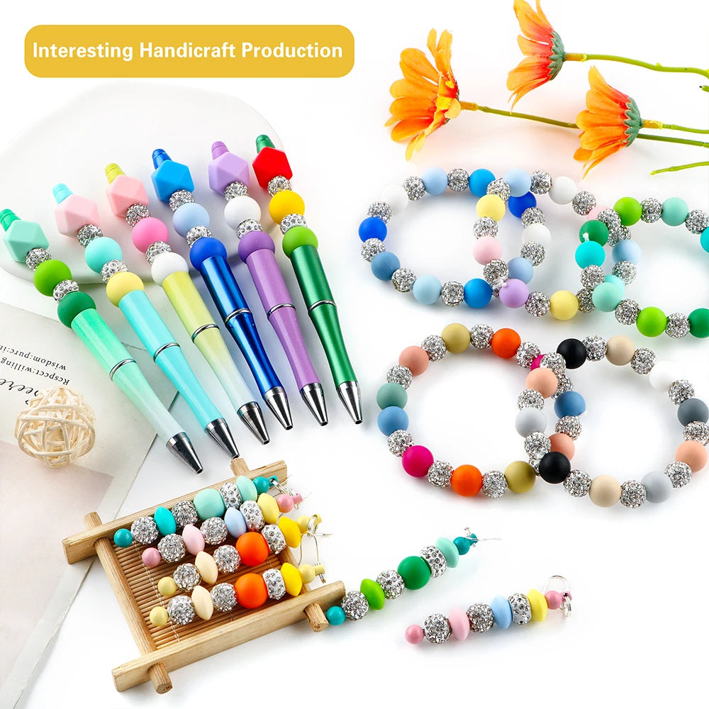 Silicone Beads Variety Pack for Jewelry Making – 120 Pieces