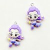 A pair of purple and white cartoon resin pendant charms featuring characters from Avatar: The Last Airbender.