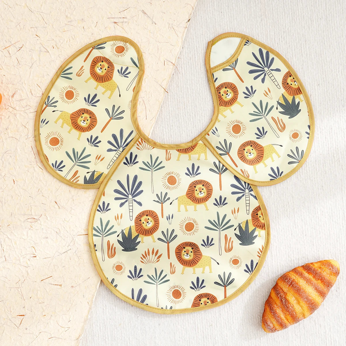 Waterproof Adjustable Baby Bib with Catch Pocket