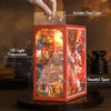Owl Bookstore Miniature Book Nook DIY Kit with LED Lighting