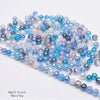 Faceted Round Crystal Glass Beads - 8mm Mixed Colors, 30-Pack
