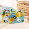 Farm Animal Wooden Screw Puzzle Toy Set with Child-Safe Tools