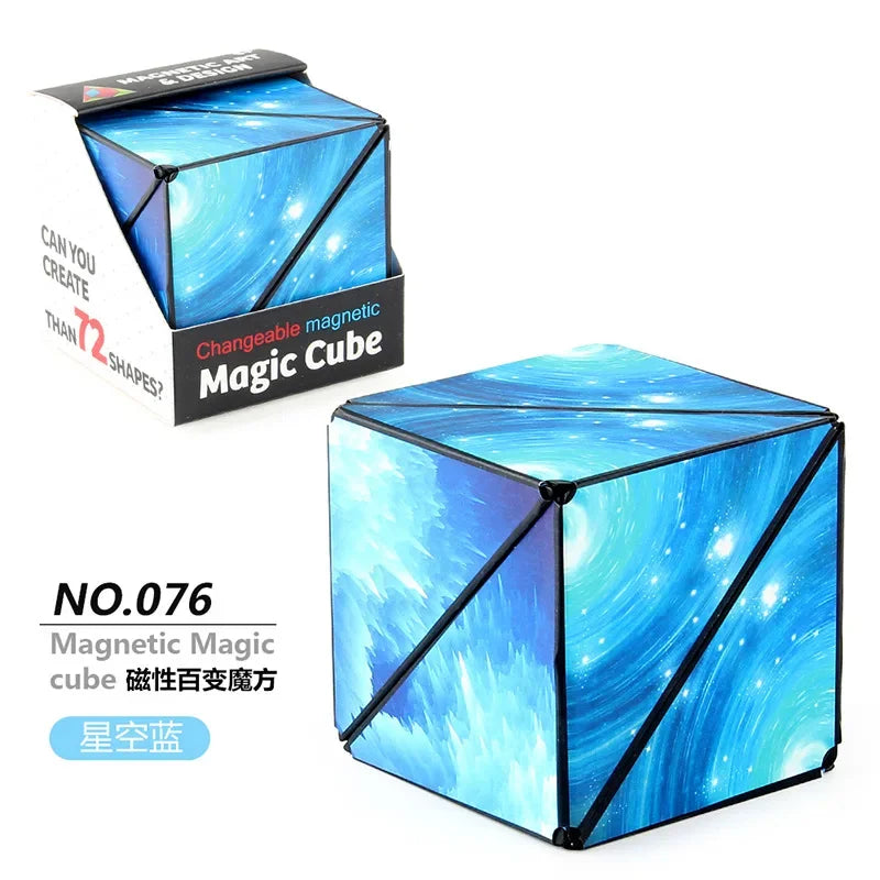 Magnetic Fidget Cube - Transformable 3D Puzzle Stress Reliever