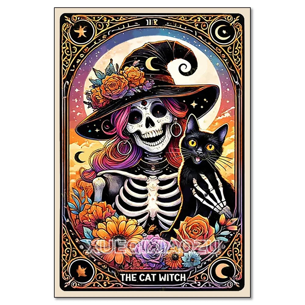Witch Tarot Diamond Painting Kit - DIY Full Drill Craft for Home Decor