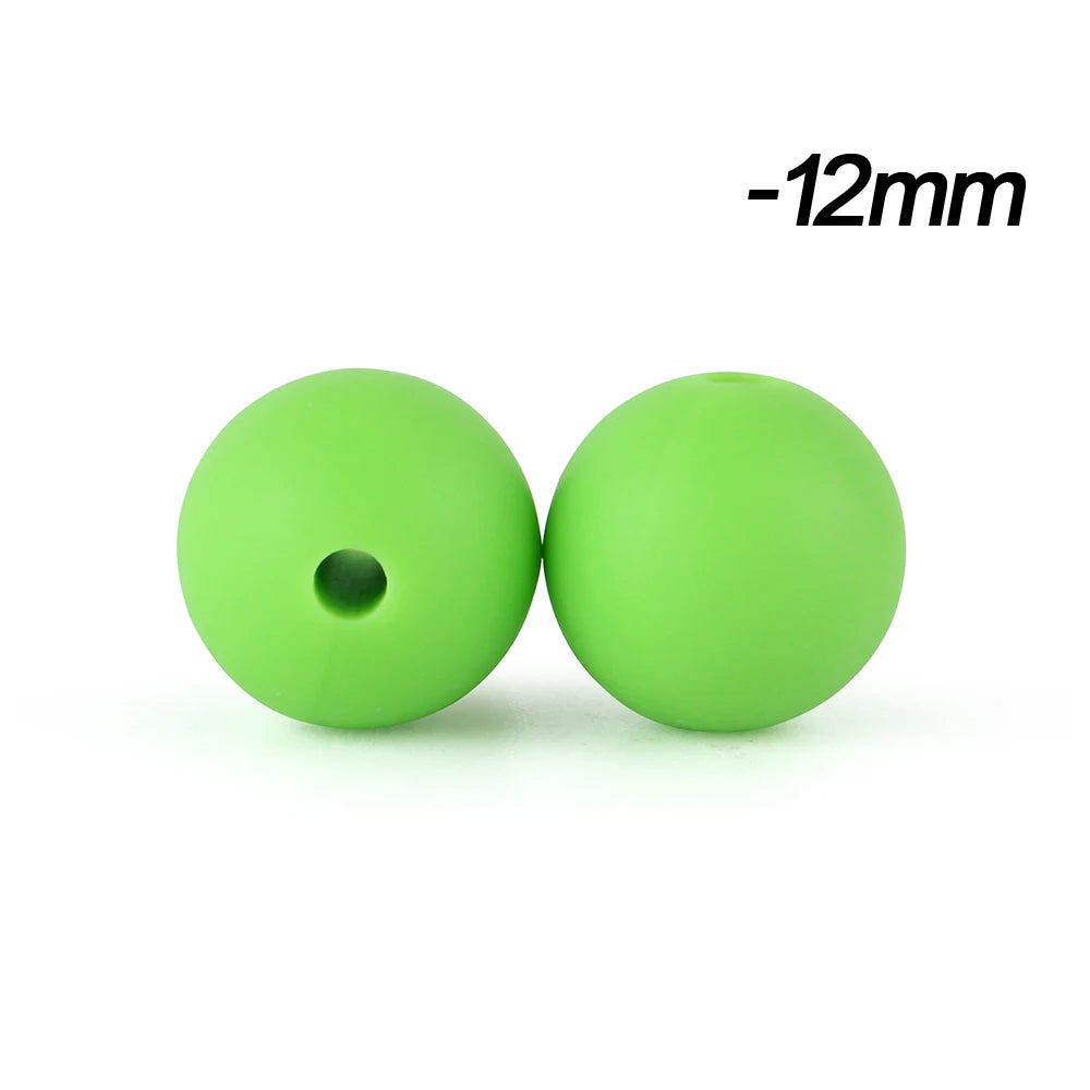 12mm Silicone Beads for DIY Jewelry Making & Crafts (20/50/100 Pack)