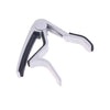 Silver aluminium alloy quick-release guitar capo with black grip