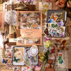 A collection of vintage stickers and paper elements for crafting, including butterfly designs and floral accents.