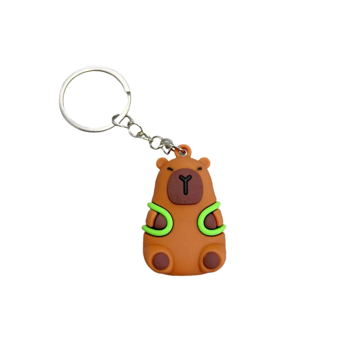 Cute Capybara Keychain Charm – Soft PVC Pendant for Bags, Phones & Keys