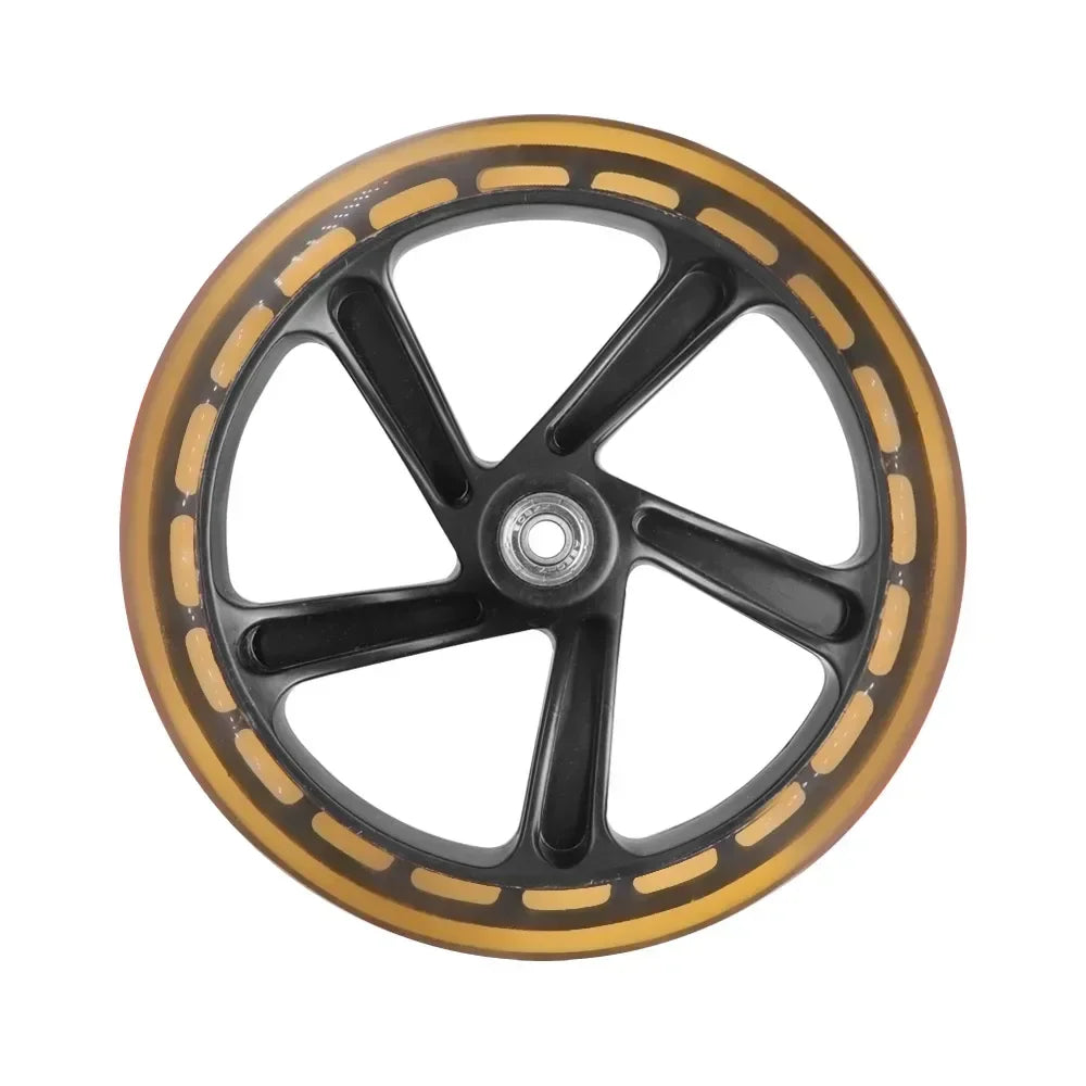 200mm PU Solid Scooter Wheels with ABEC-7 Bearings – Replacement for Razor & Adult Kick Scooters