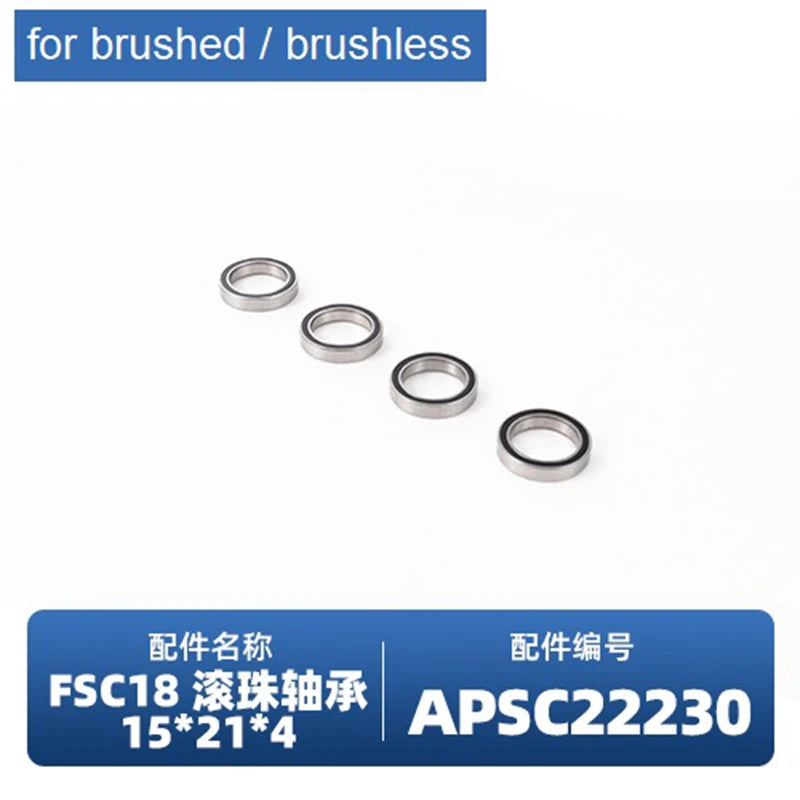 Set of Bronco RC car spare parts including a brush/brushless component with part number APSC2230