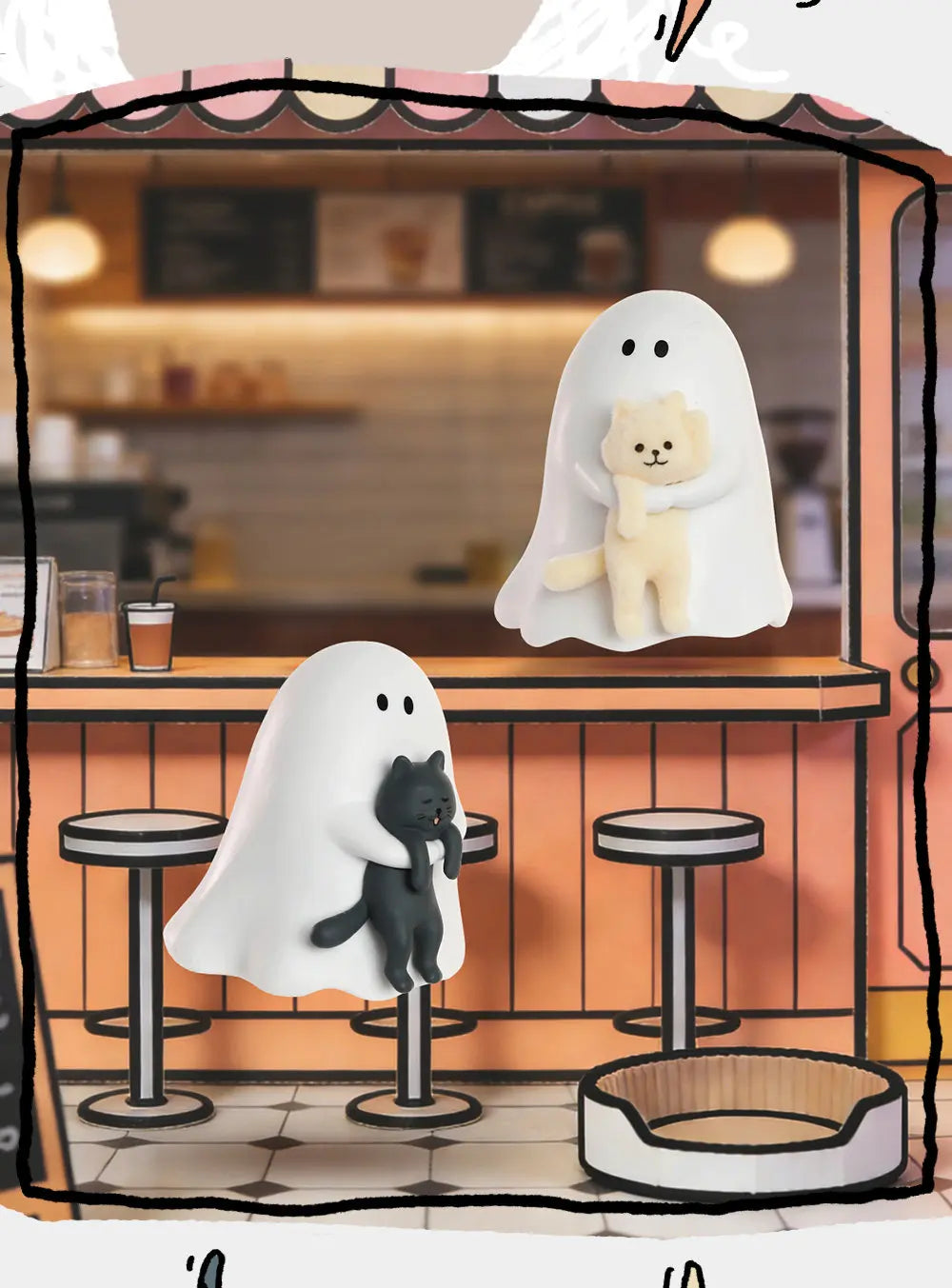 Ghost Behold My Cat Series Glow-in-the-Dark Cat Figurine Blind Box