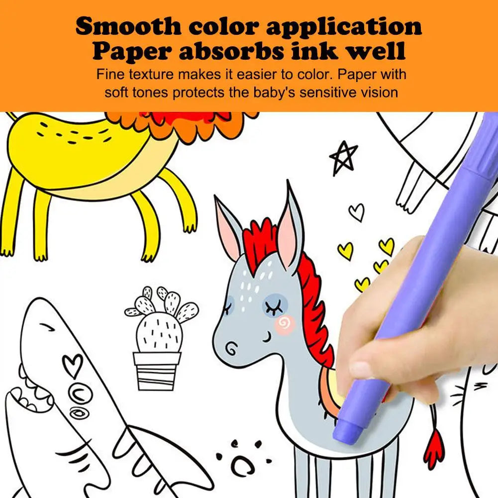 Kids' Creative Drawing Scroll with Fun Themes