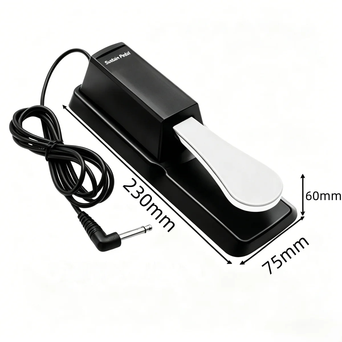 Universal Sustain Pedal with Polarity Switch for Keyboards and Digital Pianos