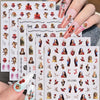 A set of 6 sheets of vintage angel and saint nail art stickers featuring cherubs and crosses on a hand