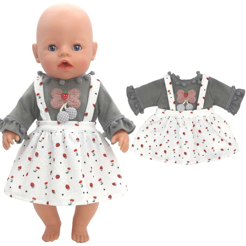 Doll Outfit Set with Hat for 17-43 cm Baby Dolls
