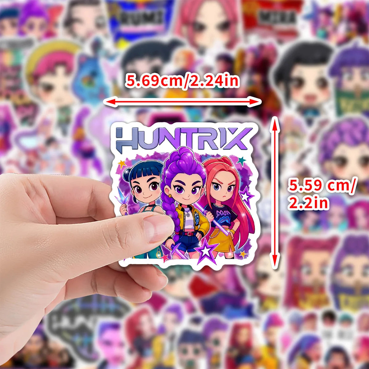 Cute Kawaii Cartoon Girl Sticker Pack (50-Piece)
