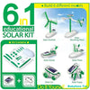 A set of six educational solar models including a windmill, revolving plane, airplane, plane, and puppy toy for kids
