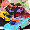 A collection of temperature-sensitive color changing pull-back racing cars in various colors and sizes.